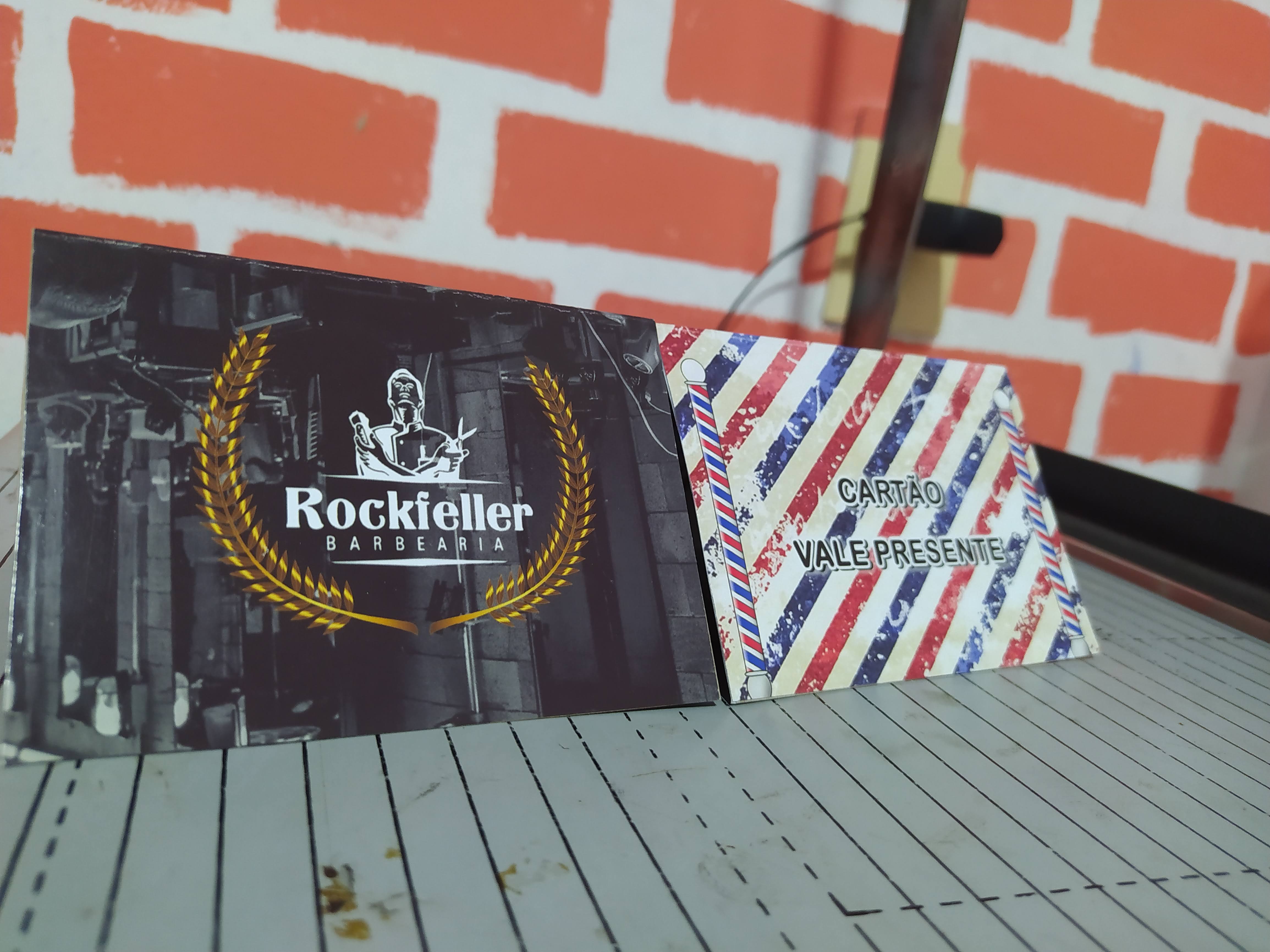 Cartões de presente impressos para uma barbearia